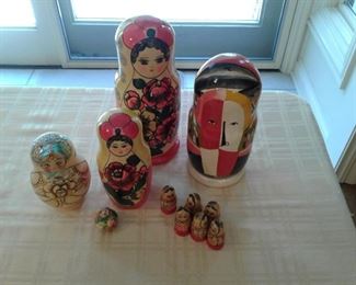 Lot of nesting dolls. $40.  LR 13