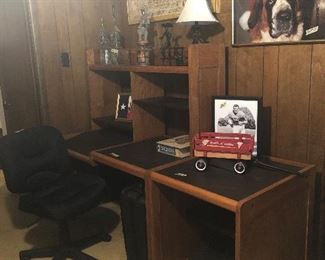 mid century - 3 pc desk set up 