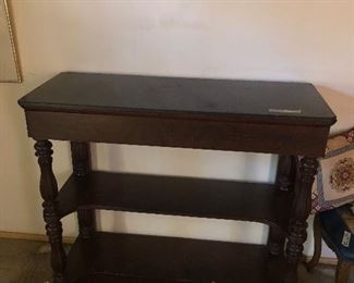 antique piece w/ stone top  has 1 drawer 