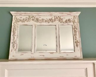 3 Panel Decorative Wood Mirror, 40"w x 28"h  $275