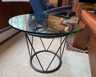 Glass side table (28”W x 20”H) - $125 or best offer