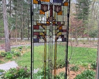 Custom stained glass (12”W x 34”H) - $400 or best offer
