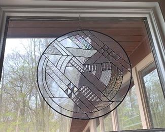 Custom stained glass (18”W) - $275 or best offer