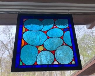 Custom stained glass (20”W x 22”H) - $400 or best offer