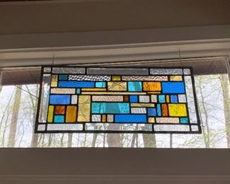 Custom stained glass (20”W x 12”H) - $400 or best offer