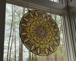 Custom stained glass (24”W) - $425 or best offer