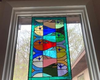 Custom stained glass (12”W x 24”H) - $400 or best offer