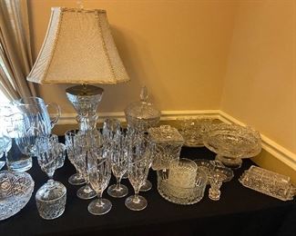 Waterford, Gorham  crystal.