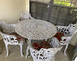 Heavy duty table with 4 chairs.