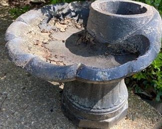Small bird bath.