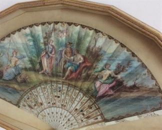 Antique Painted Fan