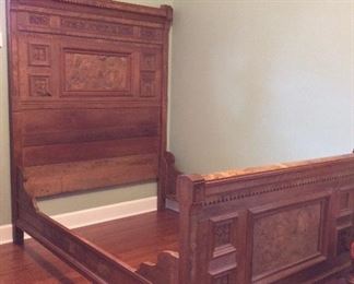 Antique Victorian Eastlake Full Size Bed.