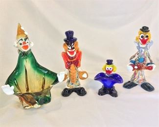 Murano Glass Clowns
