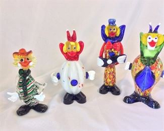 Murano Glass Clowns