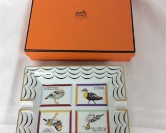 Hermes Ash Tray Canards Wild Ducks with Original Box.