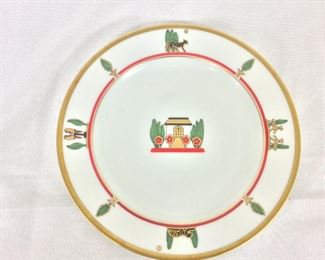 Limoges Plate for Cartier, La Maison De Louis Cartier, 8 1/2" diameter.