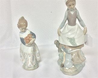Lladro, 9" H for tallest.
