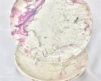 Four Plates, Sascha Brastoff, 10 1/2" diameter.
