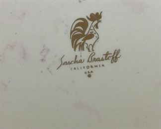 Four Plates, Sascha Brastoff, 10 1/2" diameter.