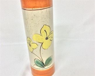 Painted Flower Vase, 10" H.
