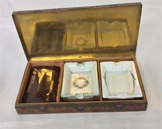 Metal Box with Two Ash Trays, France.