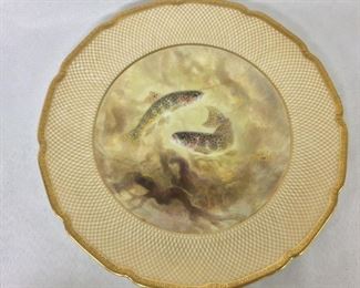Royal Doulton England, Tiffany & Company, New York, Antique "American Char" Fish Plate.