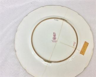 Royal Doulton England, Tiffany & Company, New York, Antique "Basse" Fish Plate.