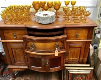 Cherry Wood Chest with Built-in Phonograph.