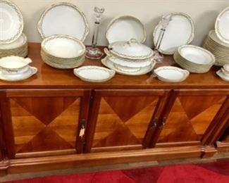 Ethen Allen Sideboard / French Porcelain China.