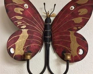 Butterfly Candleholder, 15" H.
