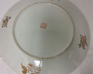 Antique Chinese Charger, 18" diameter.