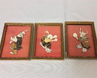 Chinese Shell Art, 5 1/4" x 7".