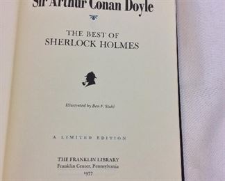 Sir Arthur Conan Doyle, The Best of Sherlock Holmes. Limited Edition This limited edition is published by The Franklin Library exclusively for subscribers to The Collected Stories of the World's Greatest Writers. Bound in Leather. Gilt Edges. Satin Page Marker.