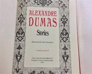 Alexandre Dumas, Stories. Limited Edition This limited edition is published by The Franklin Library exclusively for subscribers to The Collected Stories of the World's Greatest Writers. Bound in Leather. Gilt Edges. Satin Page Marker.