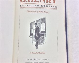 O. Henry, Selected Stories. Limited Edition This limited edition is published by The Franklin Library exclusively for subscribers to The Collected Stories of the World's Greatest Writers. Bound in Leather. Gilt Edges. Satin Page Marker.