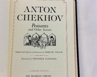 Anton Chekhov, Peasants and Other Stories. Limited Edition This limited edition is published by The Franklin Library exclusively for subscribers to The Collected Stories of the World's Greatest Writers. Bound in Leather. Gilt Edges. Satin Page Marker.