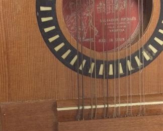 Spanish 12-stringed Instrument, Salvador Ripolles, Spain, 24" L.