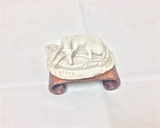 Resting Whippet Dog, 4" W.