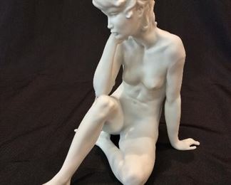 Kaiser Bisque Porcelain Nude, 9" H.