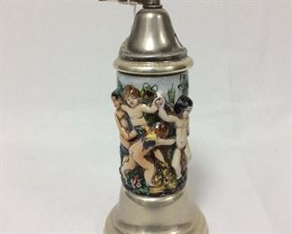 Pepper Grinder Musicbox, 8" H, Italy.