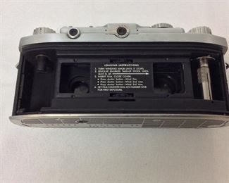 Revere Stereo 33 Camera. Wollensak Amaton 35mm f/3.5 Lenses. Serial No. V-14616. With Leather Case.
