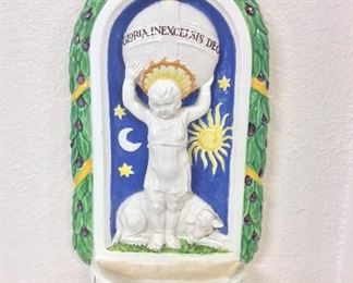 Cantagalli Firenze Holy Water Sconse, 13" H.