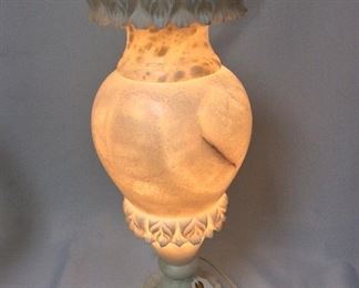 Alabaster Lamp, 19" H.