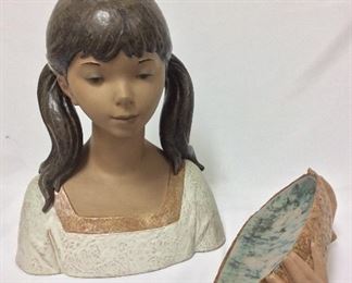 Lladro Gardener Girl Gras Porcelain Figurine, #2017. 17" H.