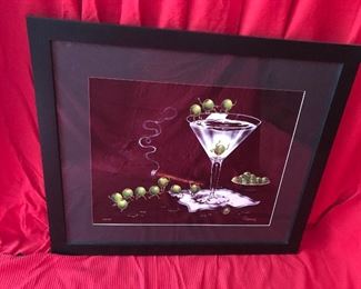 $400 “Martini Limbo” by Godard
Measures 28 ½” Wide x 21 ½” High
#210/395
Serio-Lithograph