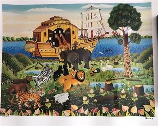 $50 “Noah’s Ark 2” by Branko Paradis
Measures 23” Wide x 18” High
#182/375
Serio-Lithograph
Comes with Certificate of Authenticity