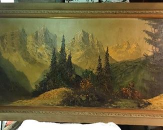 $725 Original Framed Painting by Ronaldo
Measures 55’ Wide x 31” High