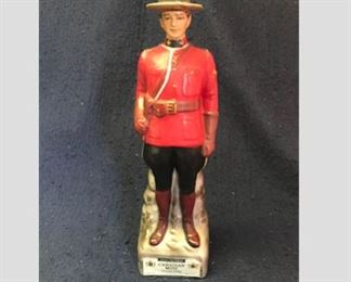 $20 Vintage Ceramic Decanter
Canadian Mounty
14” High x 3 5/8” Wide x 3 ¼” Deep