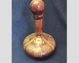 $20 Vintage Decanter with Leather Overlay
Measures 11” High x 7 ½” Base Diameter
Has “Toscany” written on bottom.
