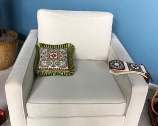 Pair of chairs each 32" wide and 35" D Matching sofa Text 847-269-6272 with offer